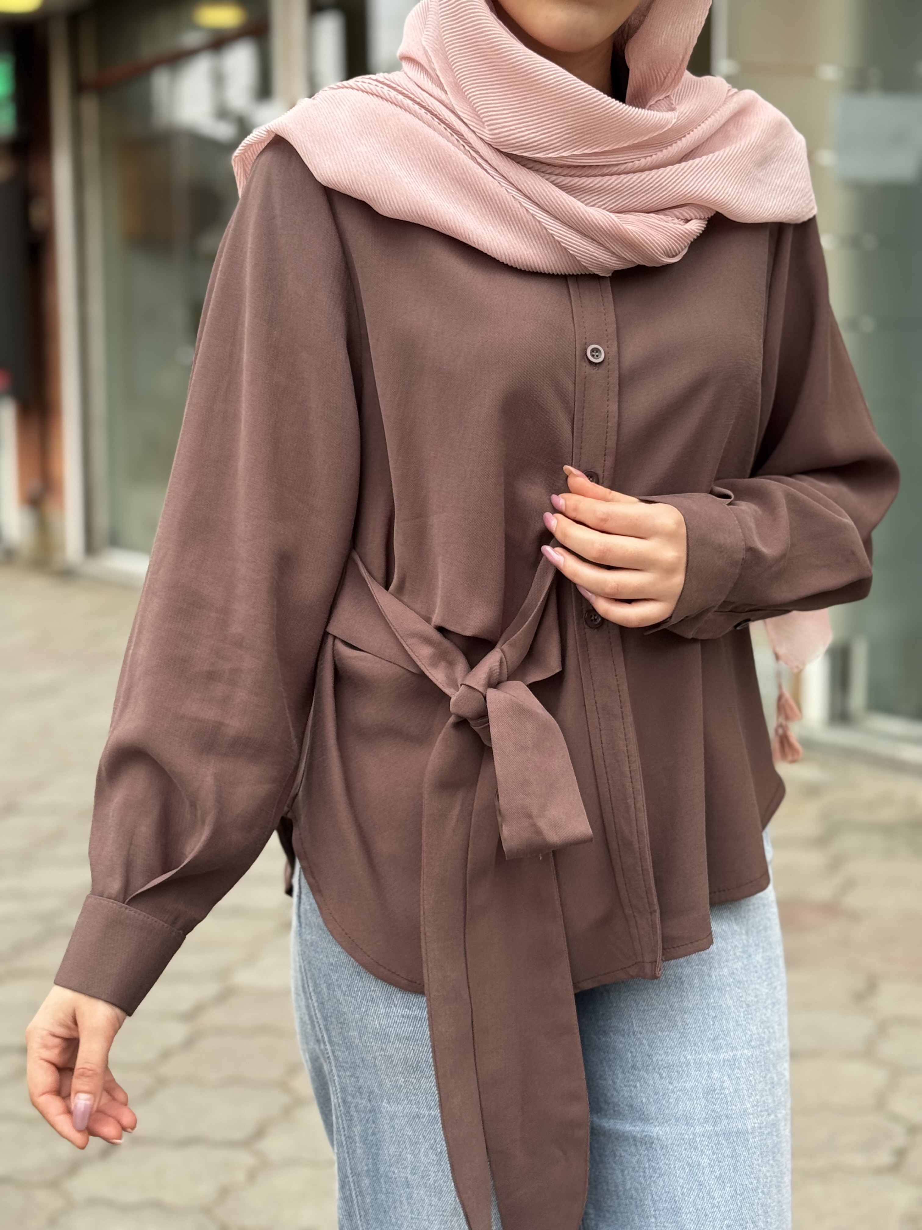 شومیز سیلک گره ای کد۵۳۱۶