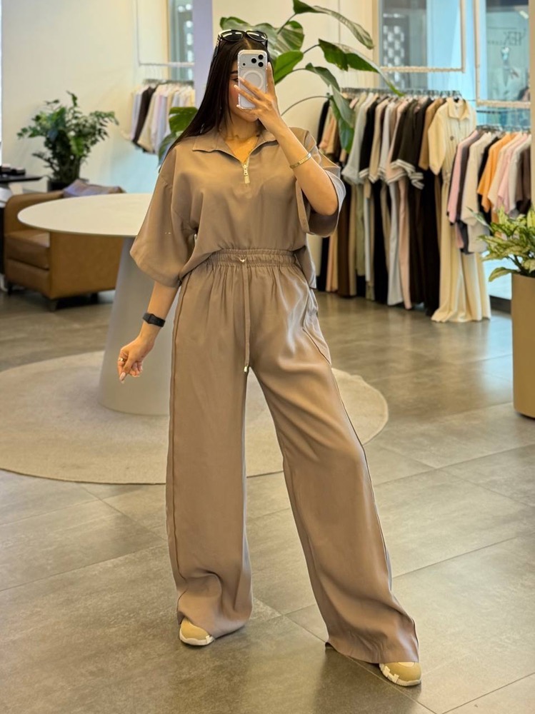 ست نیم زیپ سیلک کد ۵۶۱۴